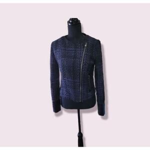 Victoria's Secret Blue Tweed Blazer Jacket Size 2